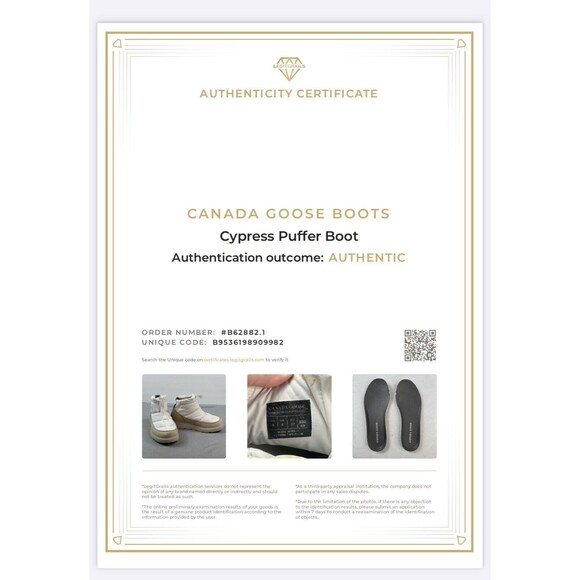 Canada Goose Cypress Puffer Boots Womens Size 6 White Lightweight Warmth - Picture 3 of 16